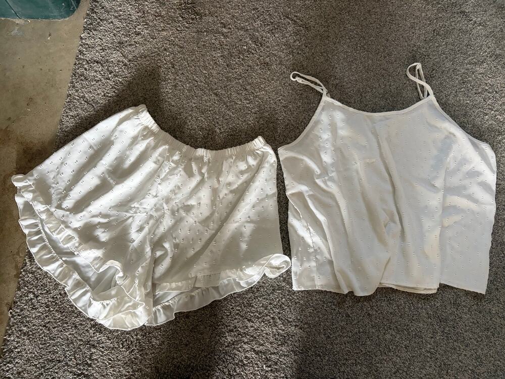 Womens 4x white pajama set